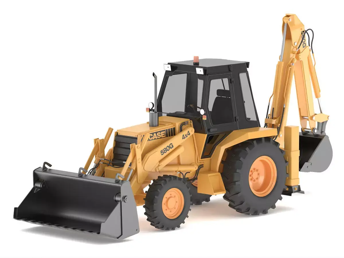 Case 580 G 4X4 Backhoe Loader 3D model