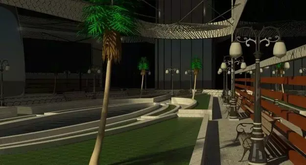 train station interior 3D model