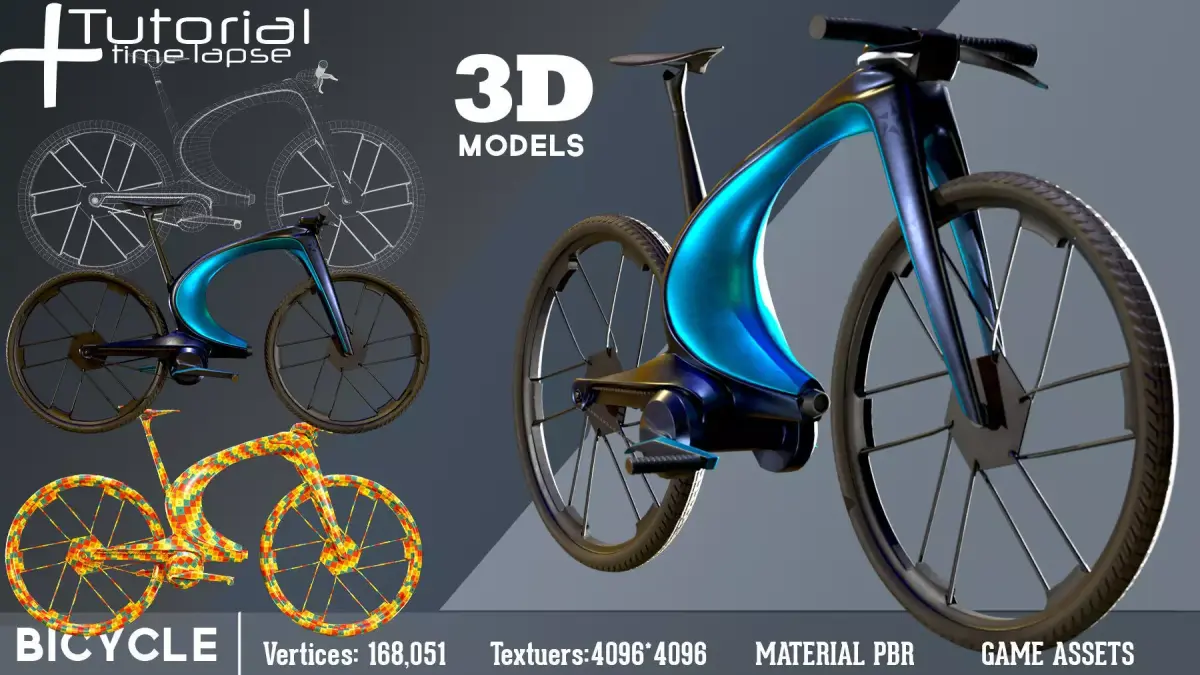Bicycle  3d model Low-poly 3D model