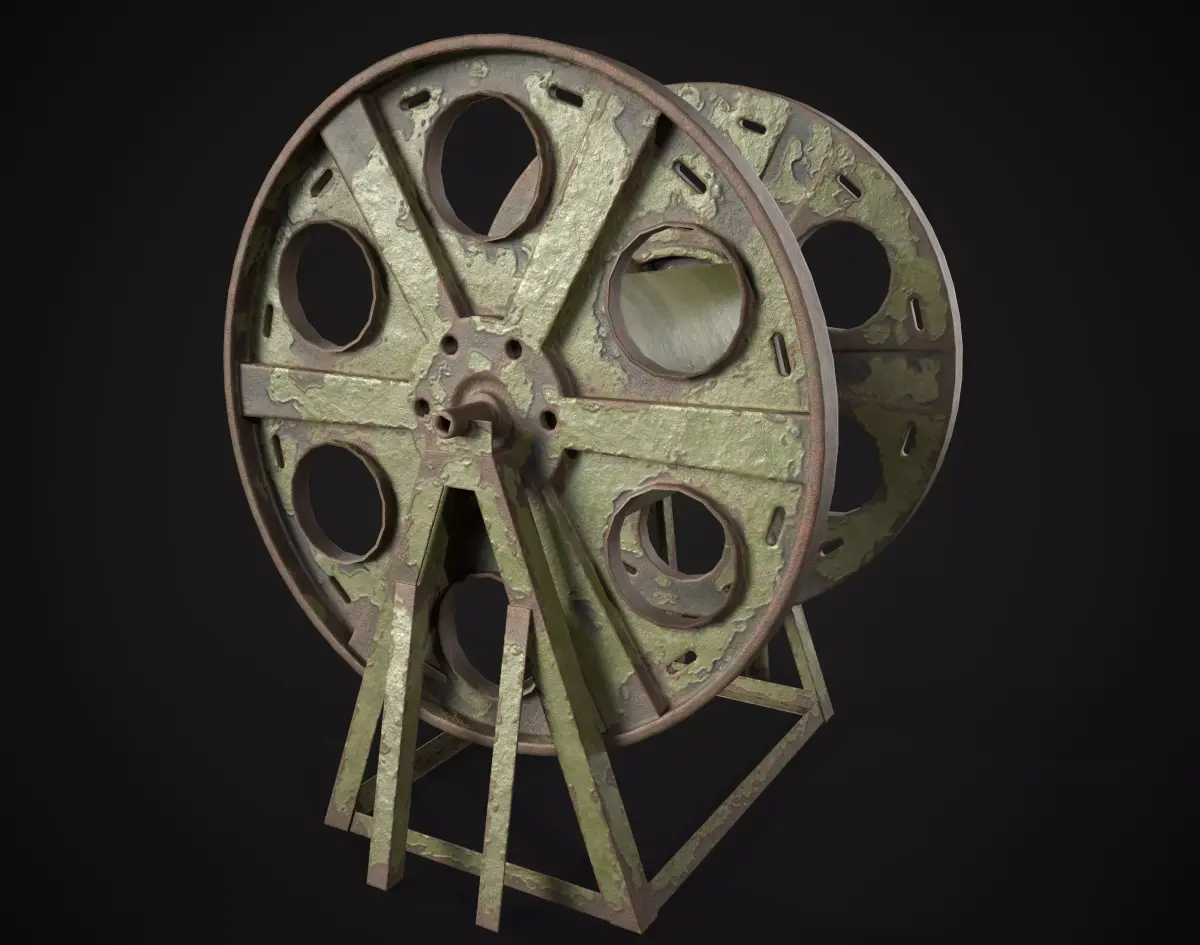 Cable Reel Low-poly 3D model purchase