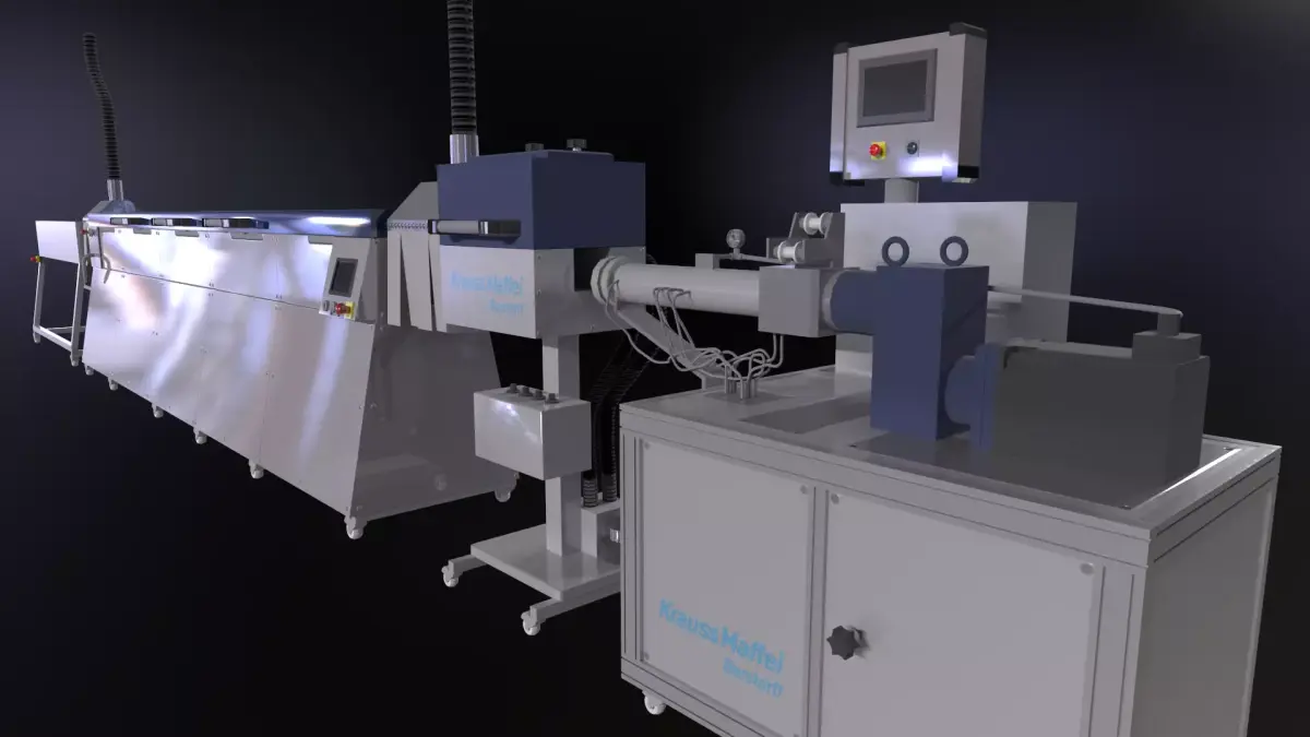 KraussMaffei Berstorff extruder machine Low-poly 3D model