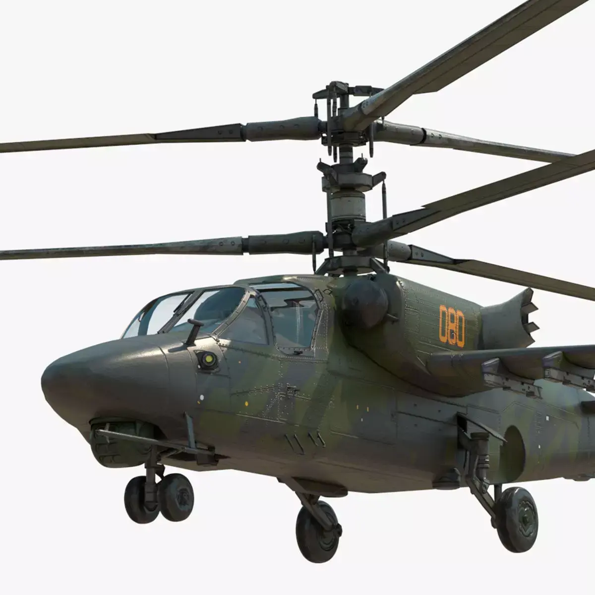 Attack Helicopter KA52 Black Shark Hokum Low-poly 3D model