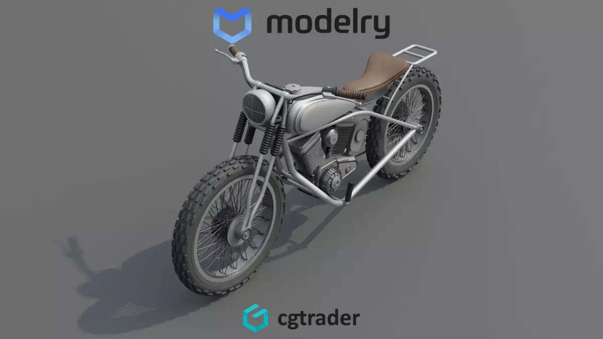 Trail Motorcycle 3D model