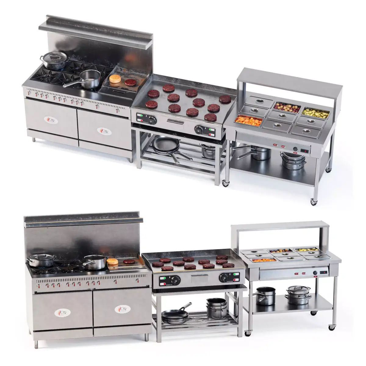 Commercial Kitchen Set 02 3D model