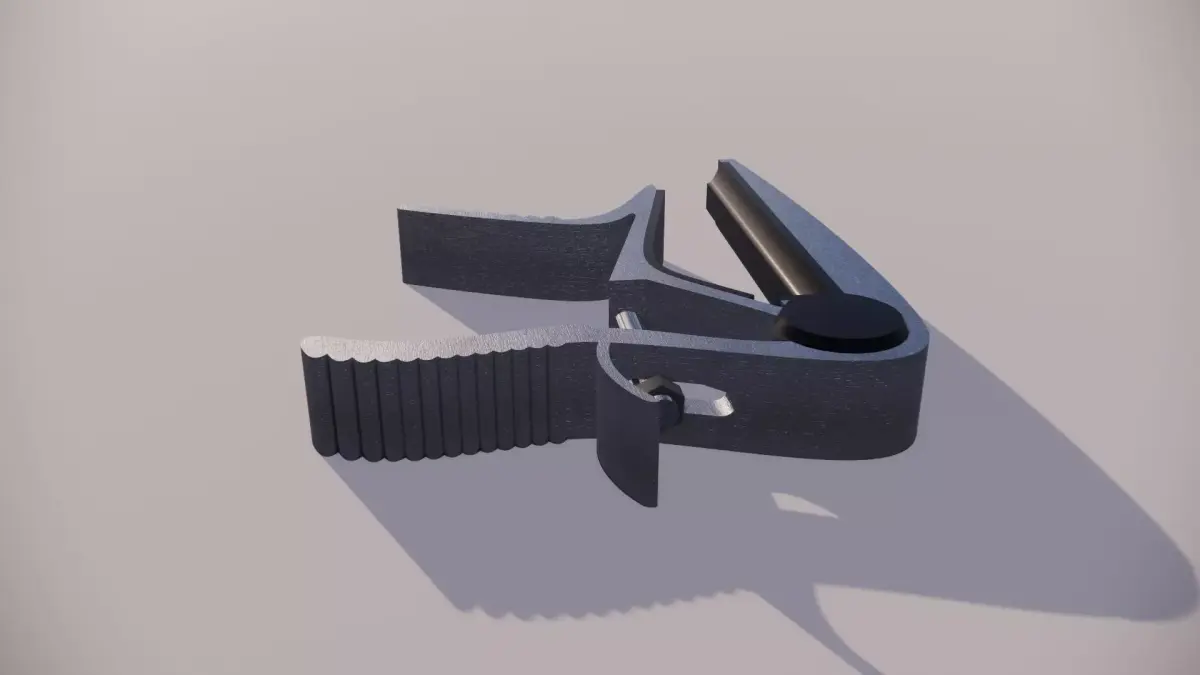 CAPO MODEL guitar pick Low-poly 3D model
