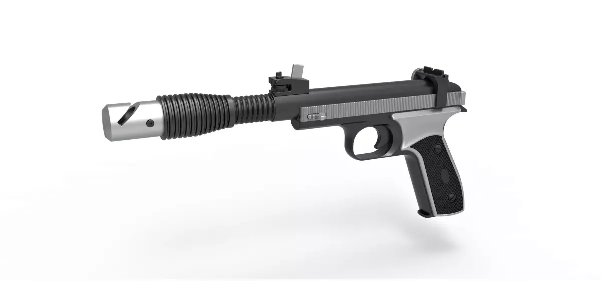 Blaster pistol Defender 5 from Star Wars The Rise of Skywalker 3D model