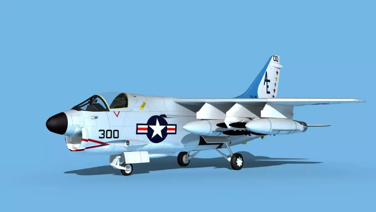 Chance Vought A-7C Corsair II V28 USN 3D model