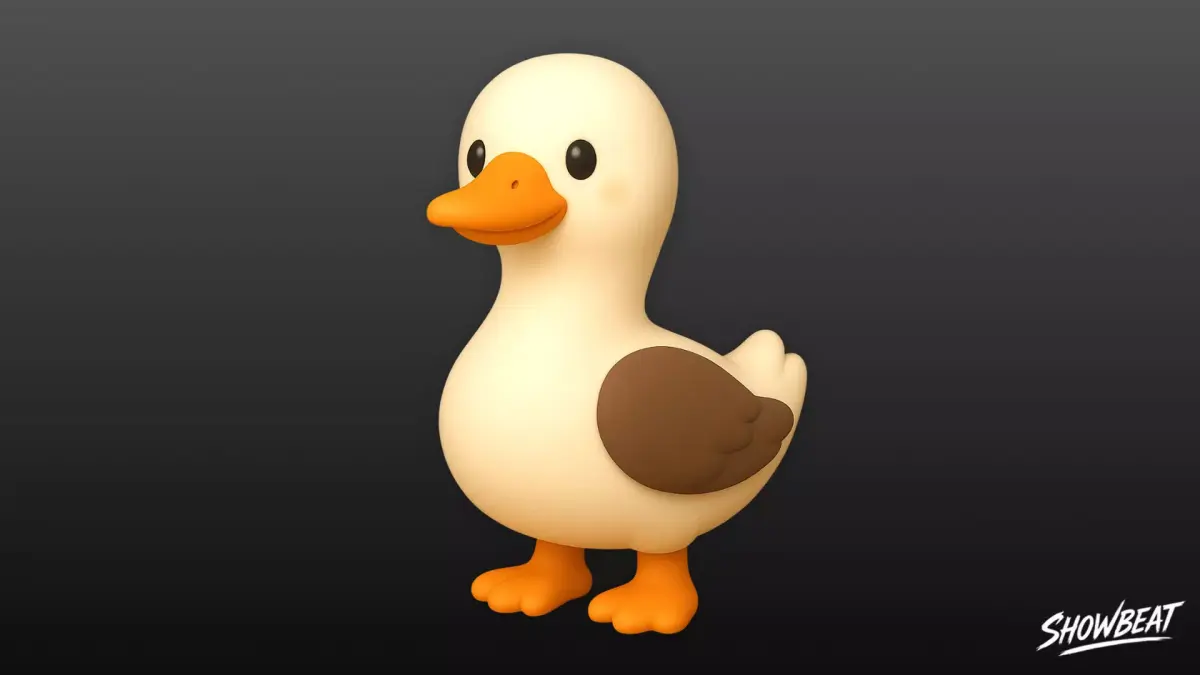 Cartoon Plush Goose Low-poly 3D model