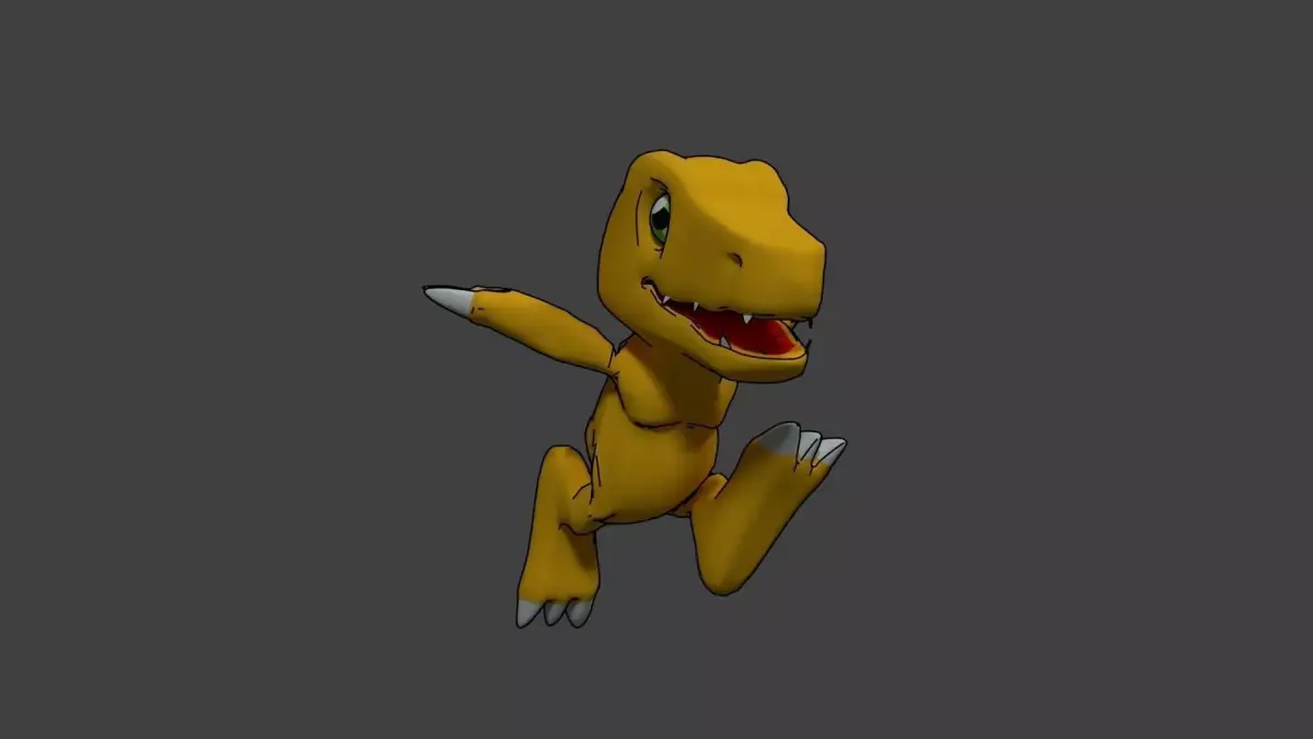 Agumon 3d rigged Low-poly 3D model