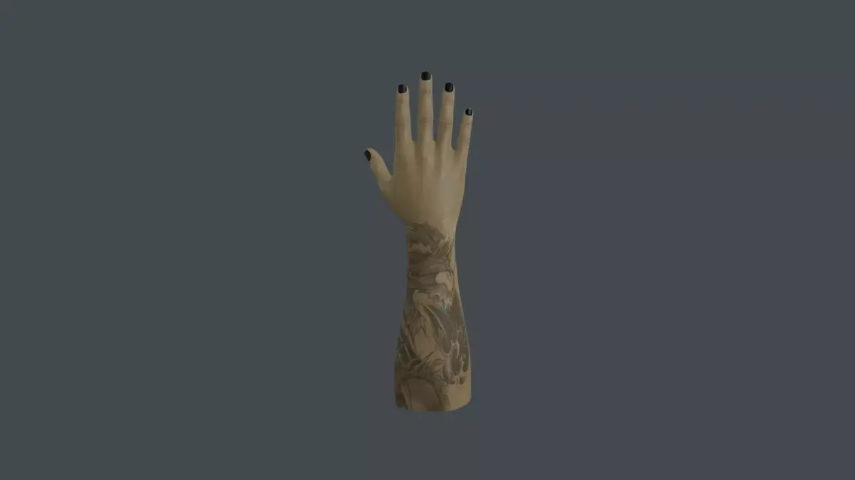 HAND-009 Right Hand Low-poly 3D model