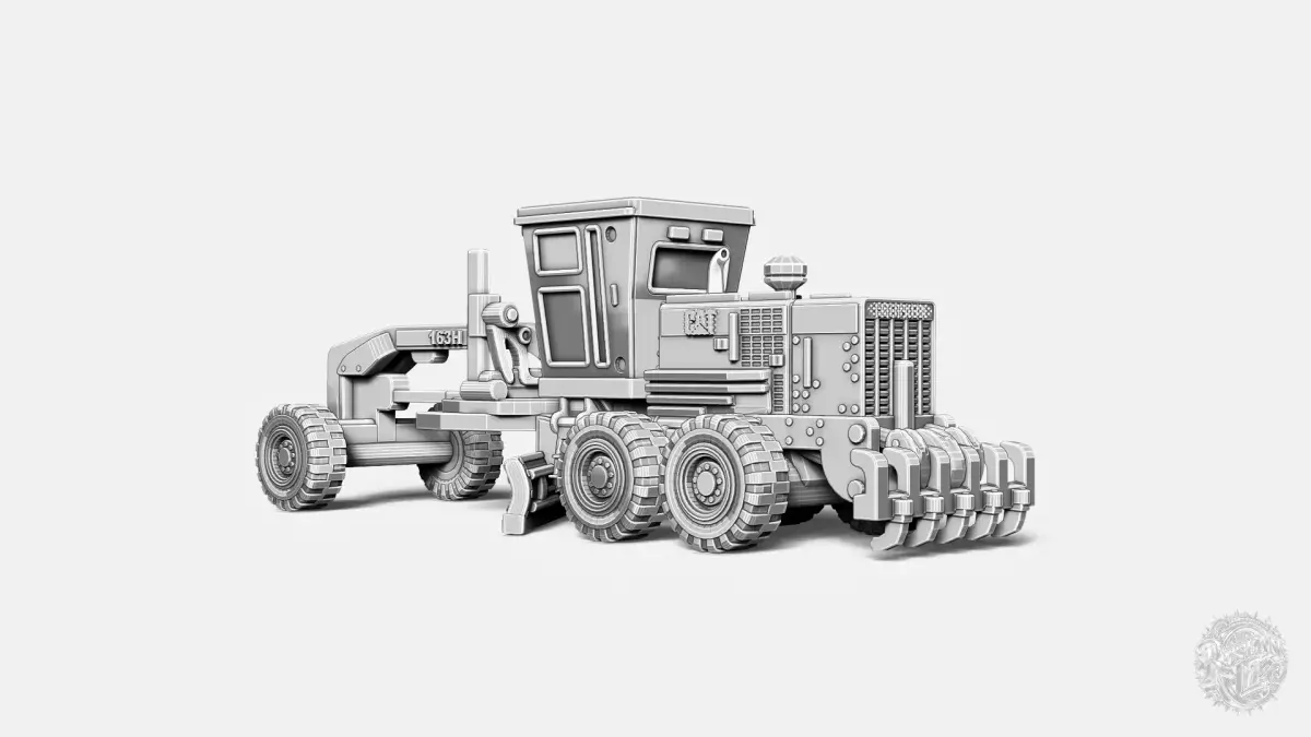 Motor Grader RoZ 3D print model
