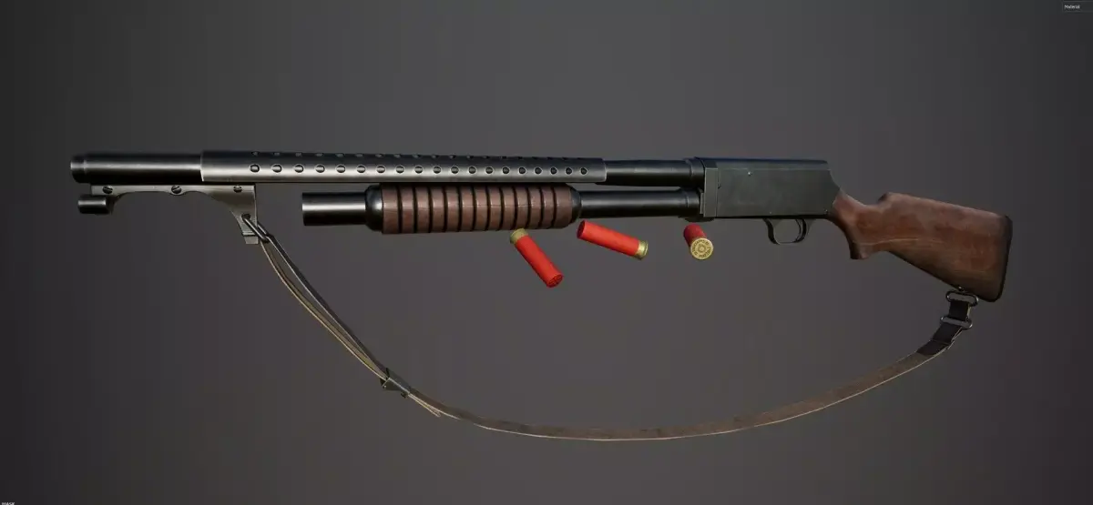 PBR Stevens Model 520-30 Low-poly 3D model
