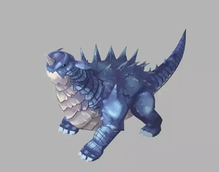 Dragon beast Low-poly 3D model