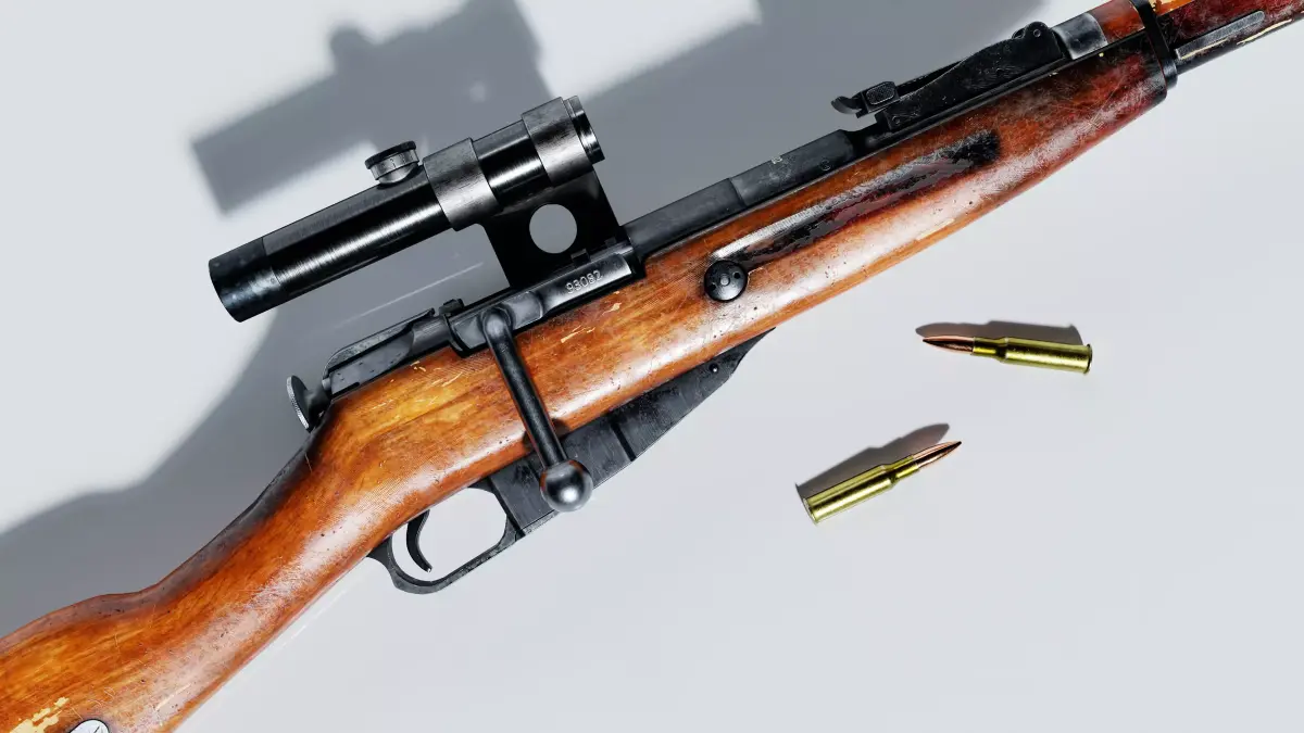 Mosin Nagant Low-poly 3D model