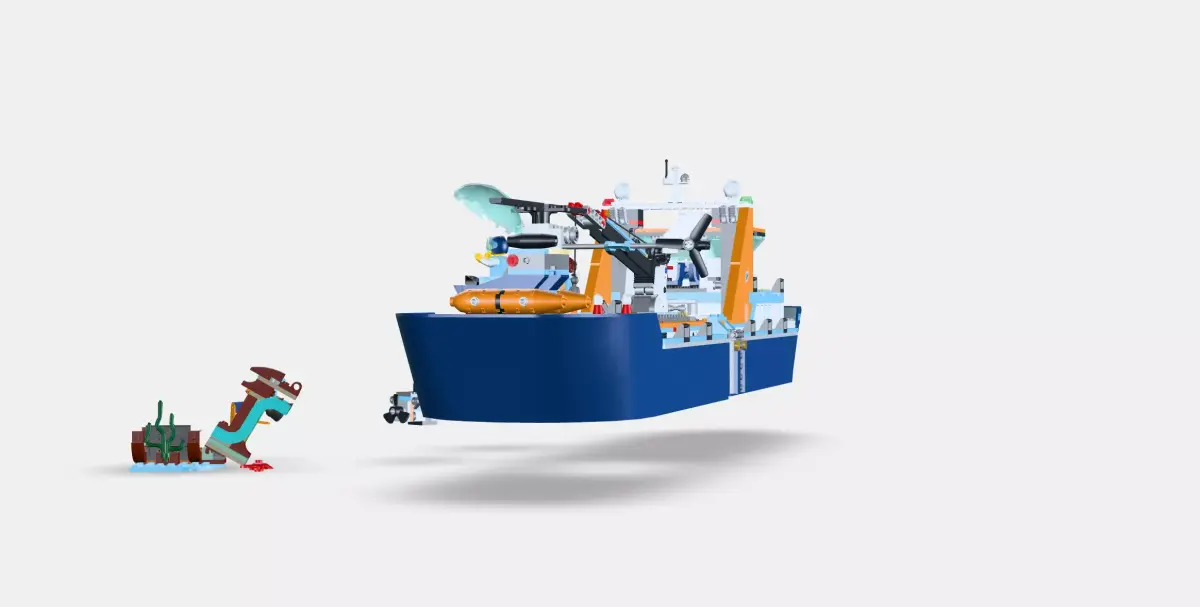 LEGO City Arctic explorer ship 60368 3D model