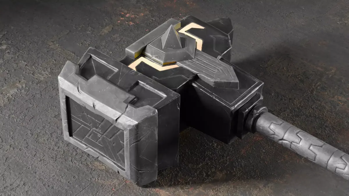 Dark Iron Dwarf Heritage Hammer  Low-poly 3D model