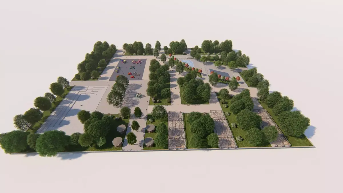 Master park-Regional park project-Private Park Landscape 3D model