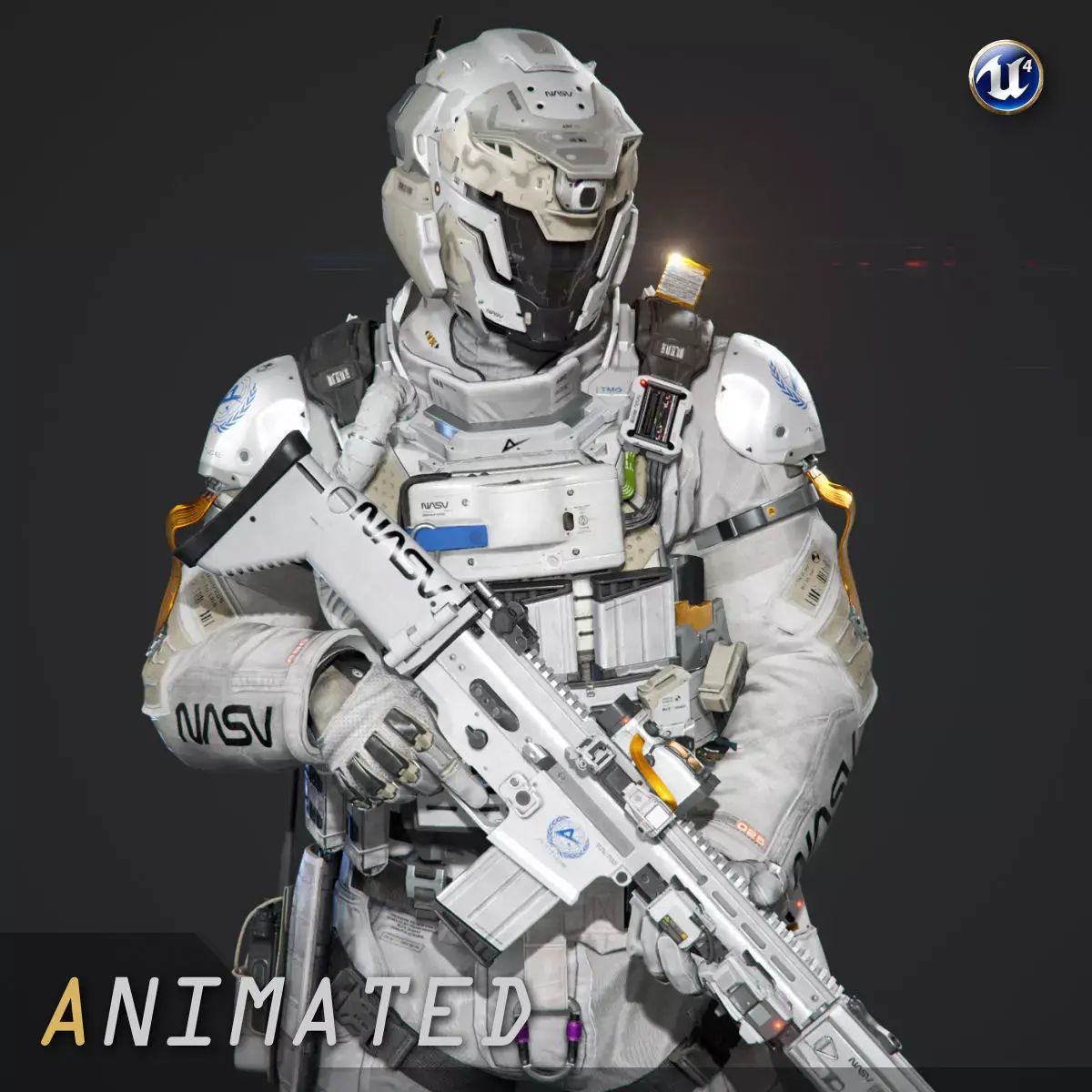 SCIFI - SPACE SOLDIER Low-poly 3D model
