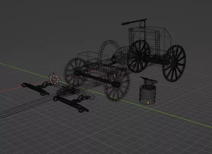 Napoleonic Mobile Ferrier Forge Low-poly 3D model