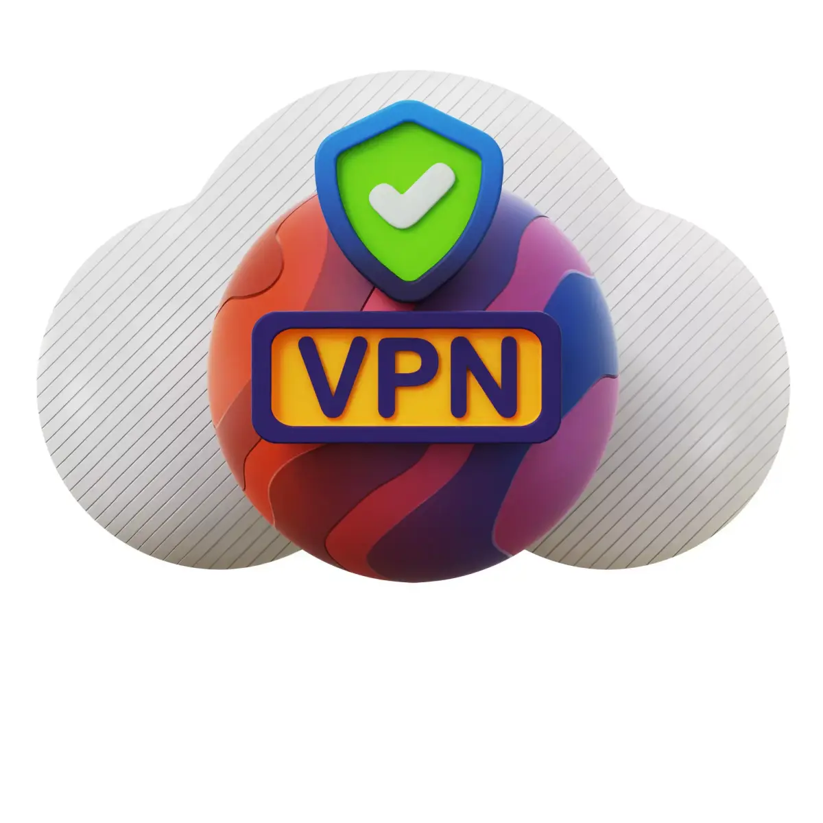 3D Secure VPN Low-poly 3D model