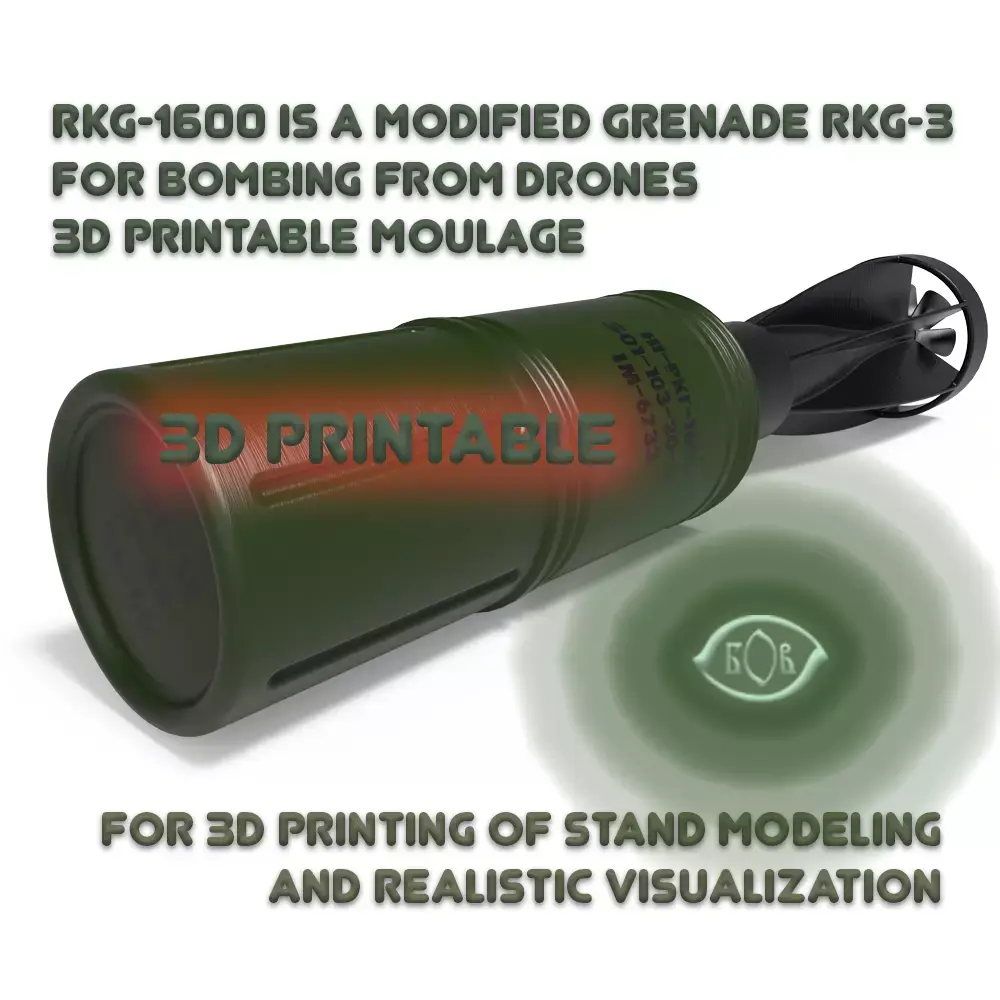 Moulage  Drone Bomb Grenade RKG 1600 for drone  3D model