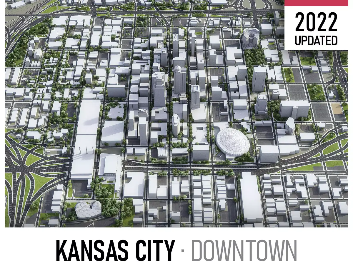 Kansas Low-poly 3D model