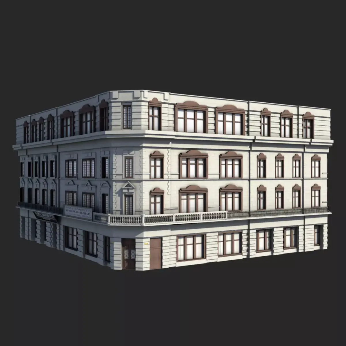 Old Shanghai delicate and rich library of details 3D model