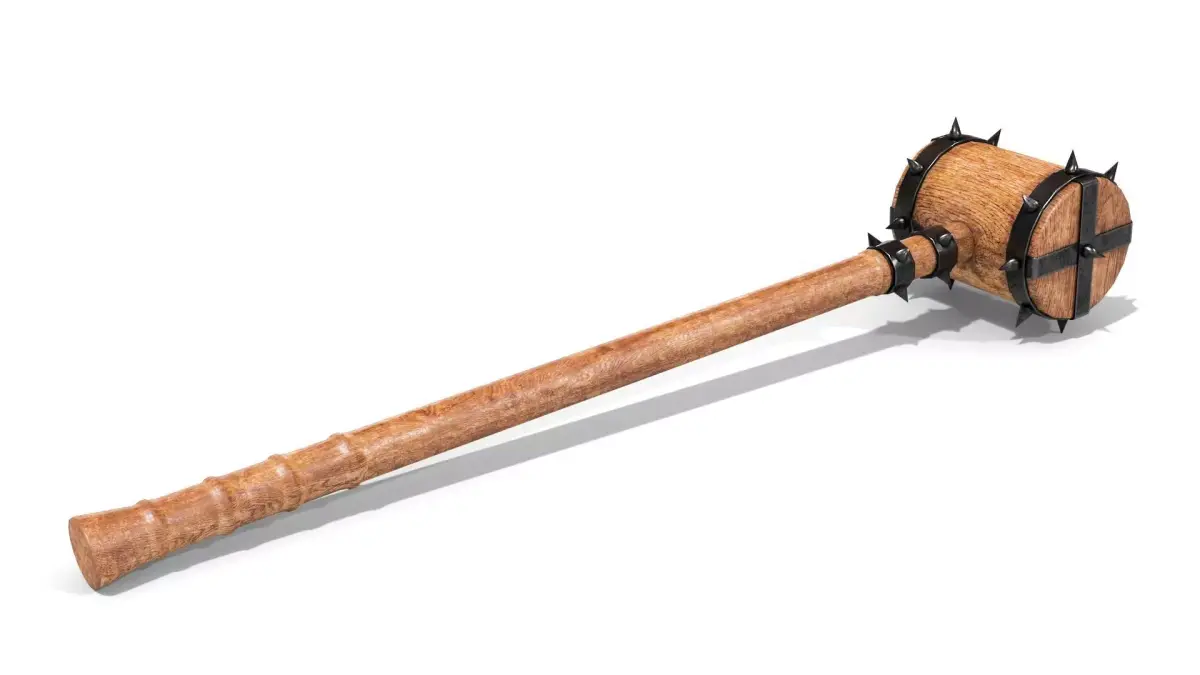 Medieval Thorn Hammer Low-poly 3D model