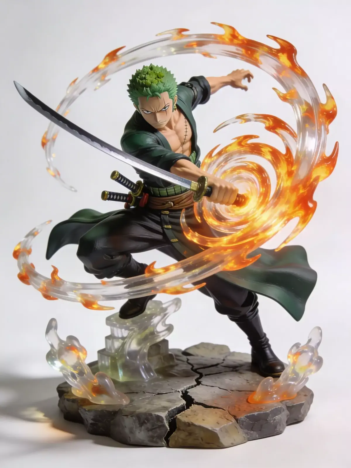 Anime Swordsman Action Figure STL  Single Part Statue 3D print model