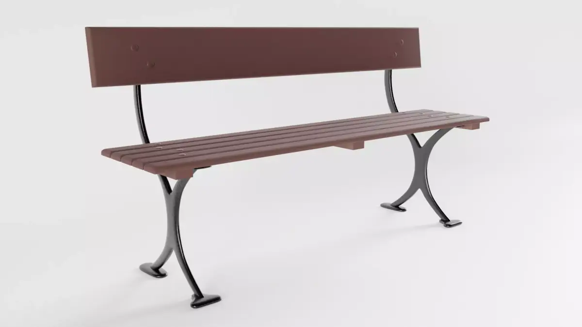 Victorian Railway Bench 3D model