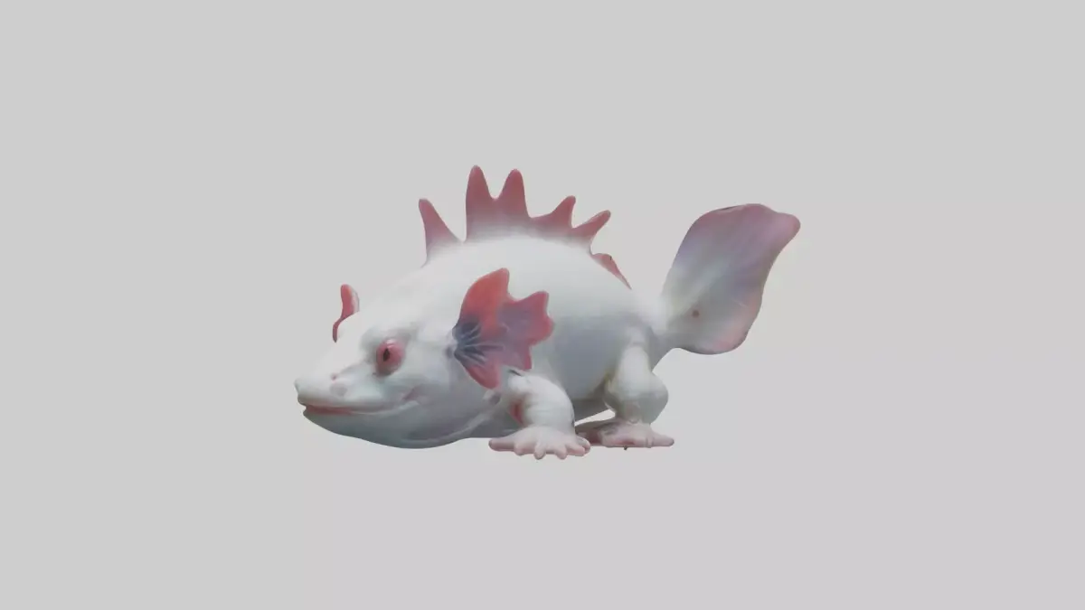 Axolotl Model 1 Low-poly 3D model