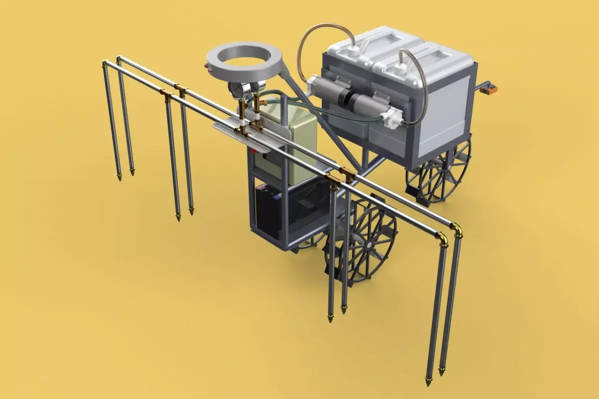FARM SPRAYER AUTONOMOUS UNMANNED ROBOT FIELD TRACTOR AGRICULTURE 3D model