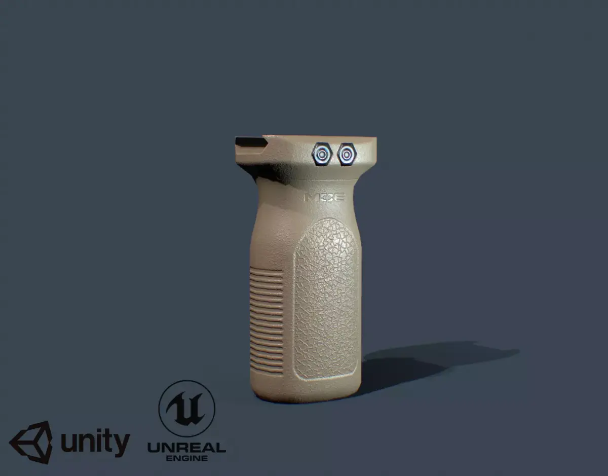 Rail Vertical Grip Low-poly 3D model