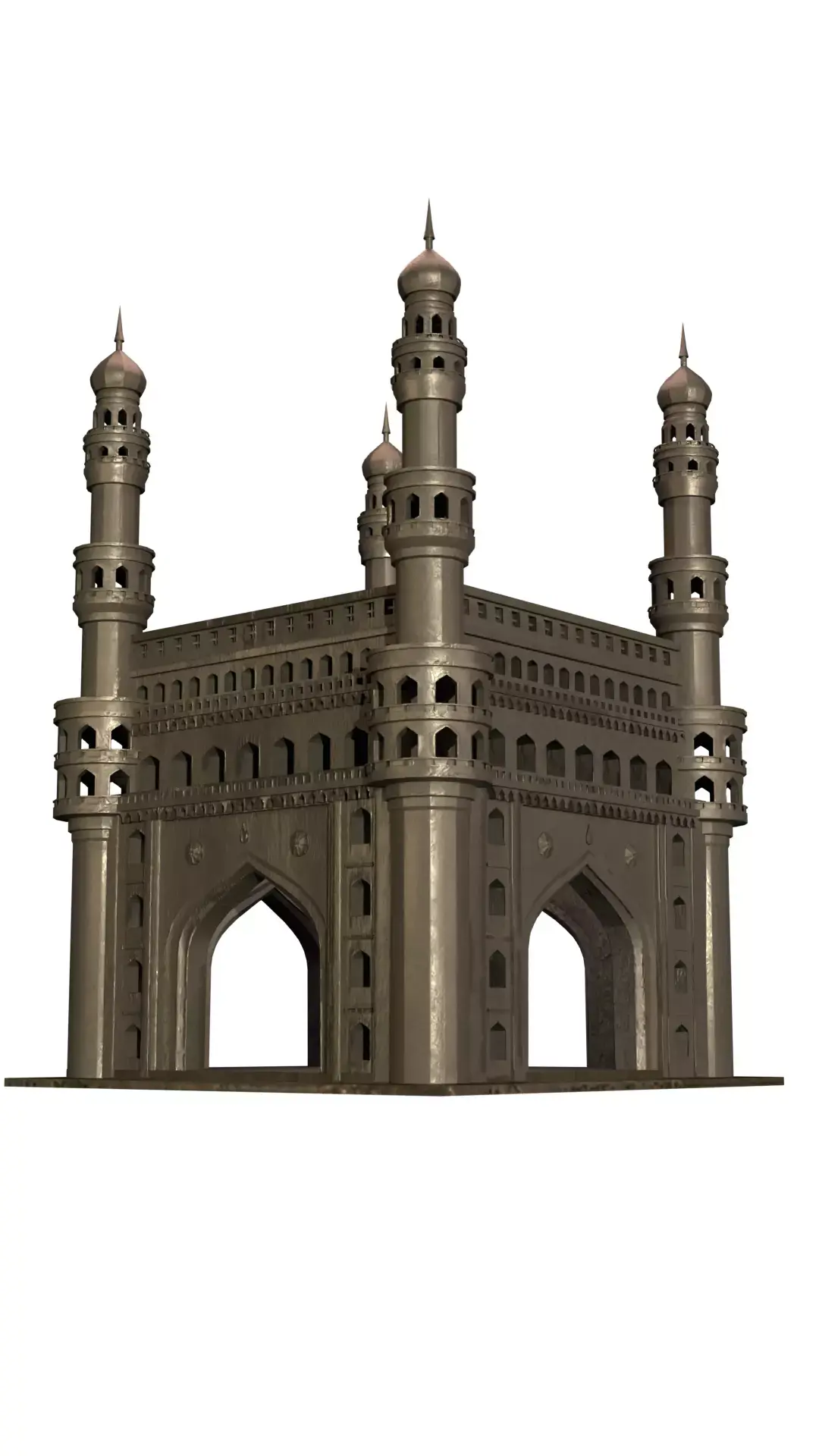 Charminar hyderabad castle Low-poly 3D model