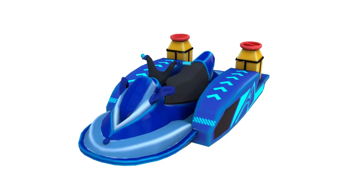 Jetski 3D Model Fisherman Low-poly 3D model