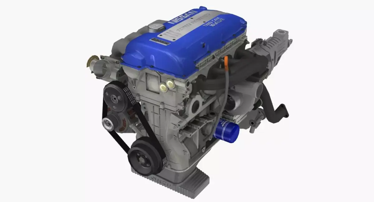 TOMEI Genesis SR22G engine Low-poly 3D model
