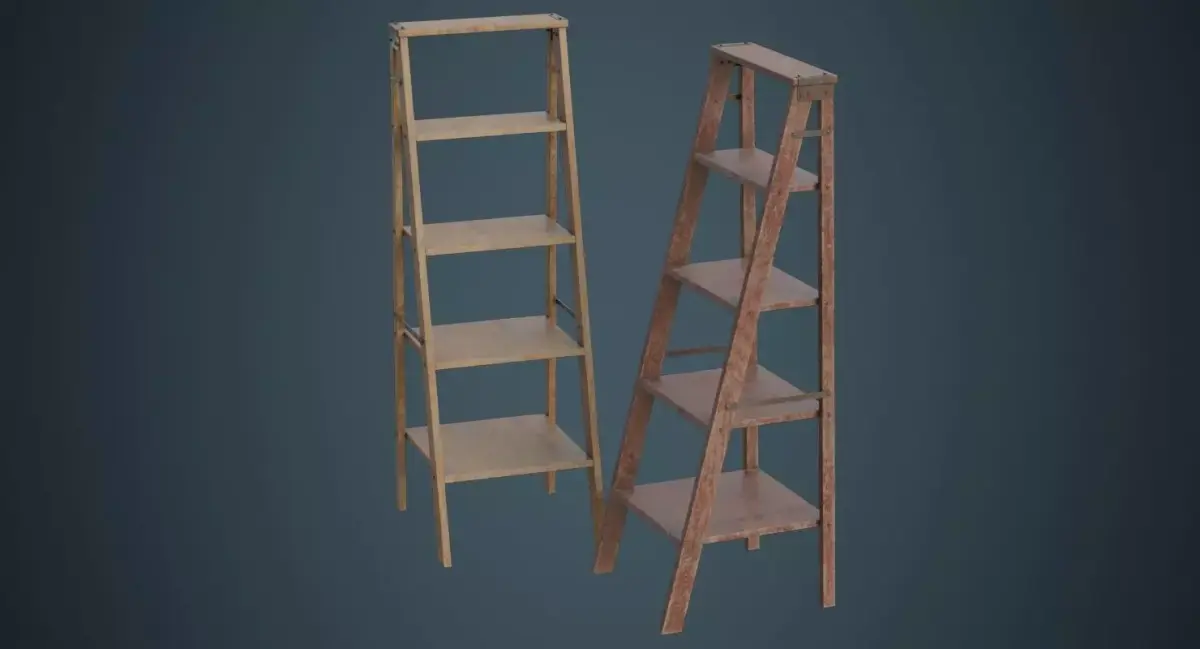 Step Ladder 1B Low-poly 3D model
