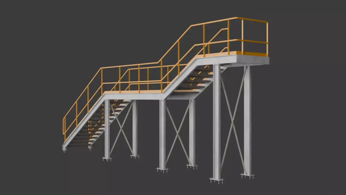 staircase  003  3D model 3D model 3D model