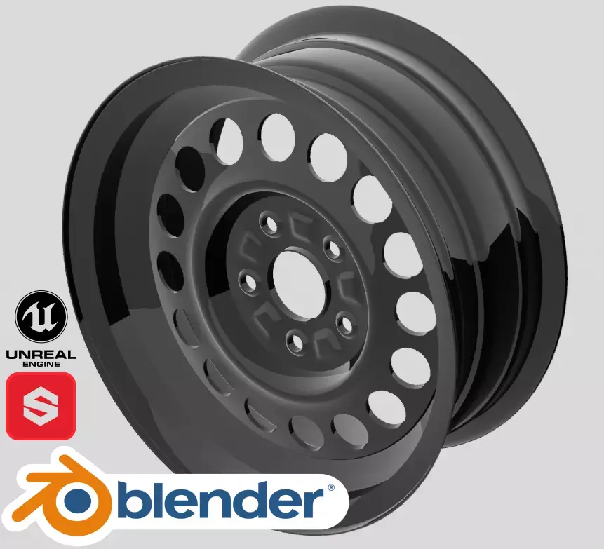 Dorman 939-247 Steel Wheel Low-poly 3D model