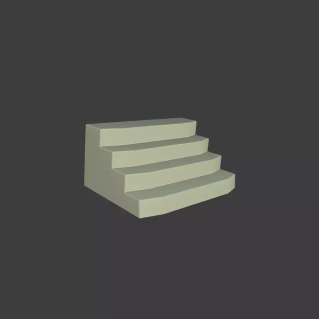 Stairs set of Free low-poly 3D model