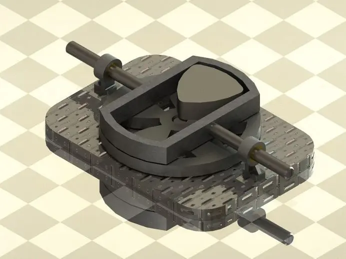 Converter of rotational to linear motion 3D model