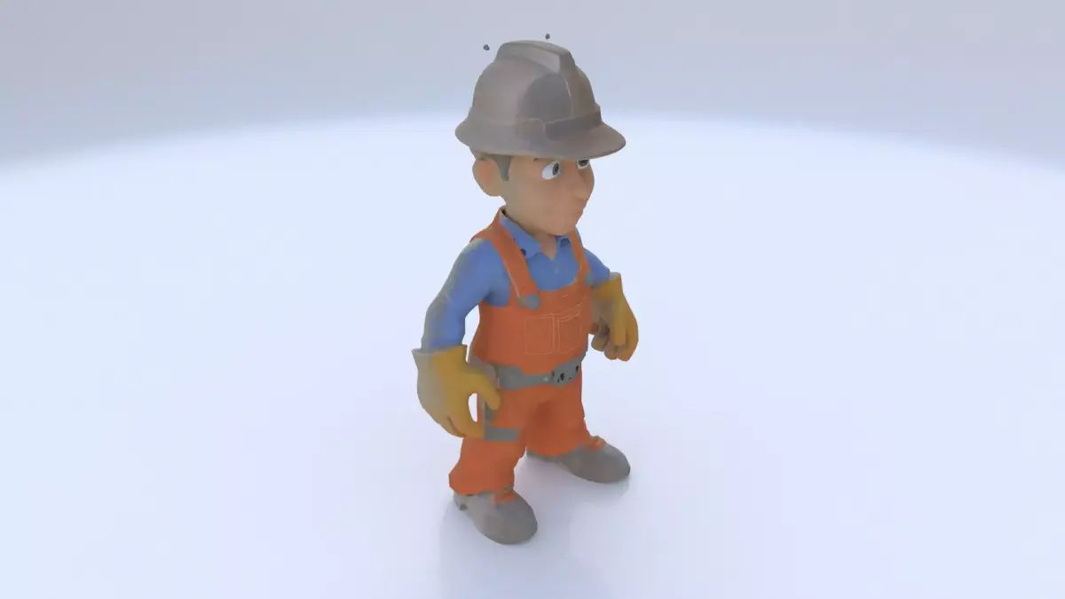 Construction Worker male 3D model