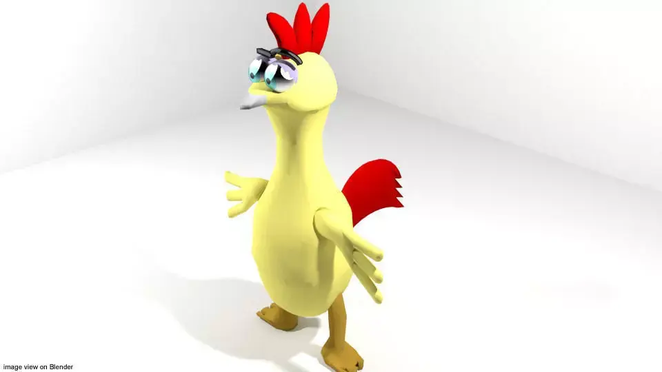 Cartoon Animal Chicken 3D model