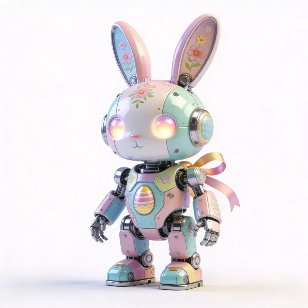 MECHANICAL EASTER BUNNY ROBOT 3D MODEL  Low-poly 3D model