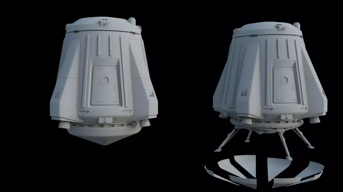Sci Fi Landing module - Escape Pod 3D model