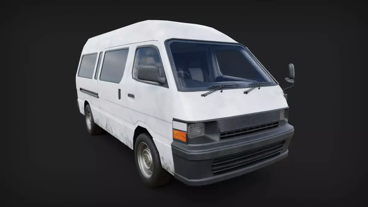 Toyota Hiace Van Low-poly 3D model purchase