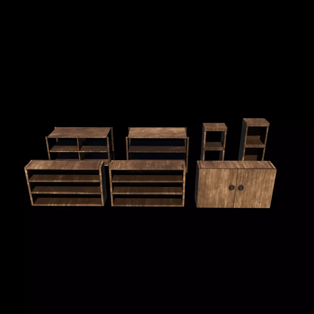 Medieval furniture set  3D model