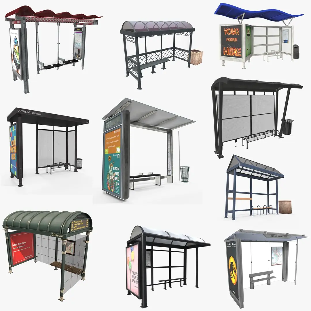 Bus Stop Collections 3D model purchase