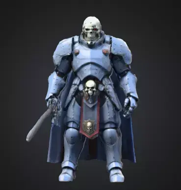 Grimdark SciFi Knight Champion 3D Printable STL 3D model