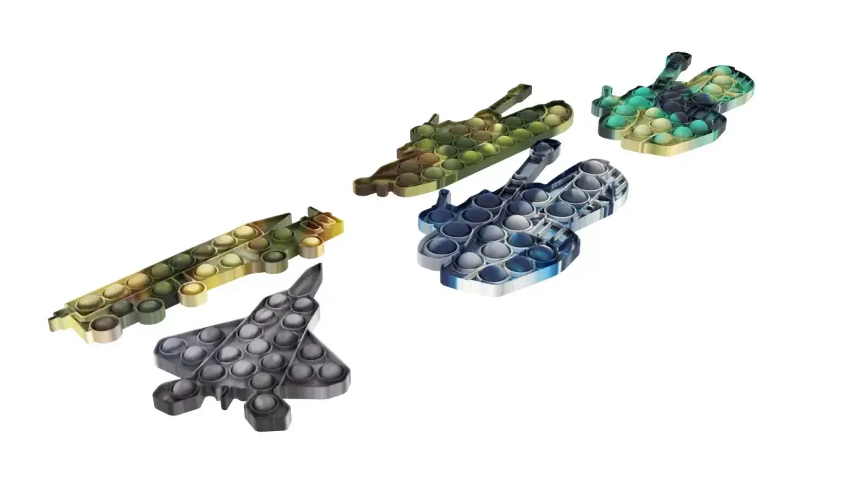 Military Vehicles Pop It Fidget Toys Set 3D model